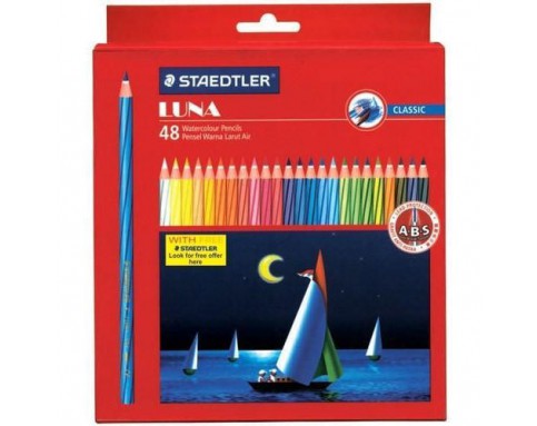 Staedtler Luna Colour Pencil 48 Colours (Watercolour ABS)