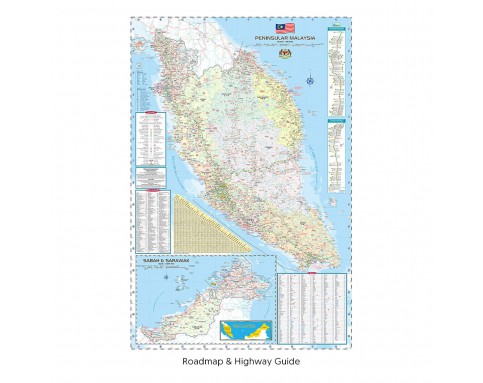 ROAD MAP&HIGWAY GUIDE MALAYSIA M122M (610X915MM)