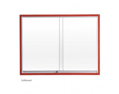 Sliding Glass Cabinet Wooden Cabinet Softboard SG23W (900*600MM)