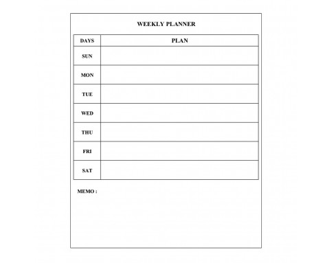 Weekly Planner CWP51 (600*450MM)