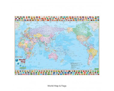 World Map & Flag W118M (1016*711MM)