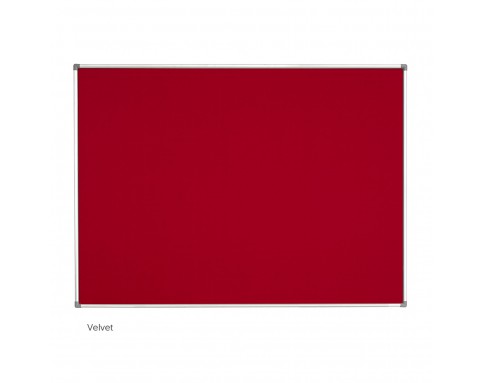 ALUMINIUM FRAME NOTICE BOARD VELVET -VN22 600X600MM