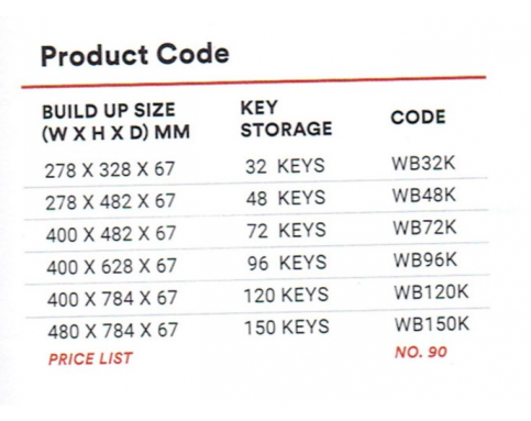 Key Cabinet WB120K (400*784*67MM)
