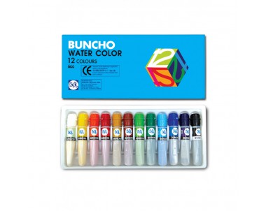 Buncho Watercolour 6cc -12 colour tubes