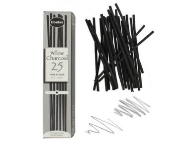 Willow charcoal stick thin 25's