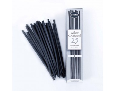 Willow charcoal stick thin 25's