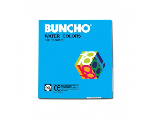 Buncho Watercolour 6cc -18 colours tube 