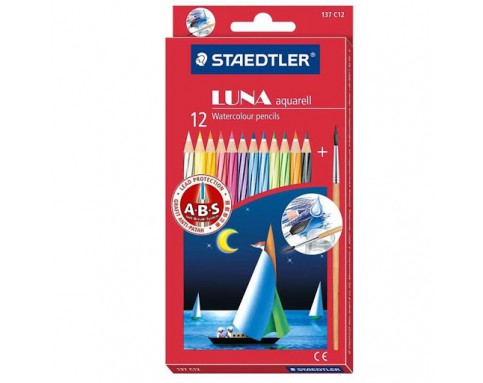 Staedtler Luna Colour Pencil 12 Colours (Watercolour ABS)