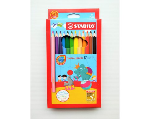 STABILO SWAN JUMBO 12 COLOR PENCIL 1877J