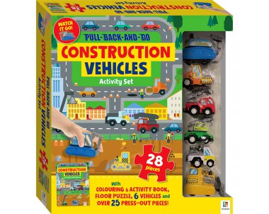 PULL BACK & GO CONSTRUCTION VEHICLES PUZZLE