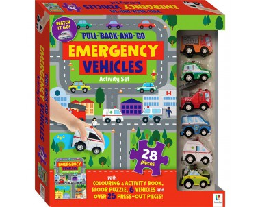 PULL BACK & GO EMERGENCY VEHICLES PUZZLE