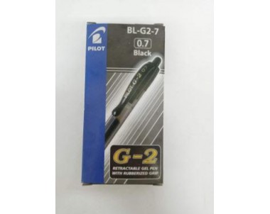 PILOT G-2 RETRACTABLE GEL PEN 0.7MM BLACK (12 Pieces)