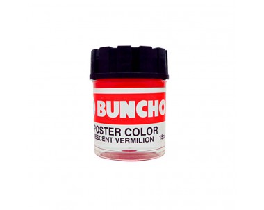 Buncho Poster Color 15cc Fluorescent Vermilion