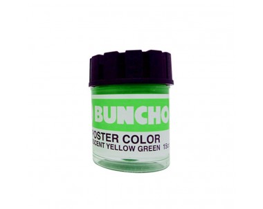 Buncho Poster Color 15cc Fluorescent Yellow Green